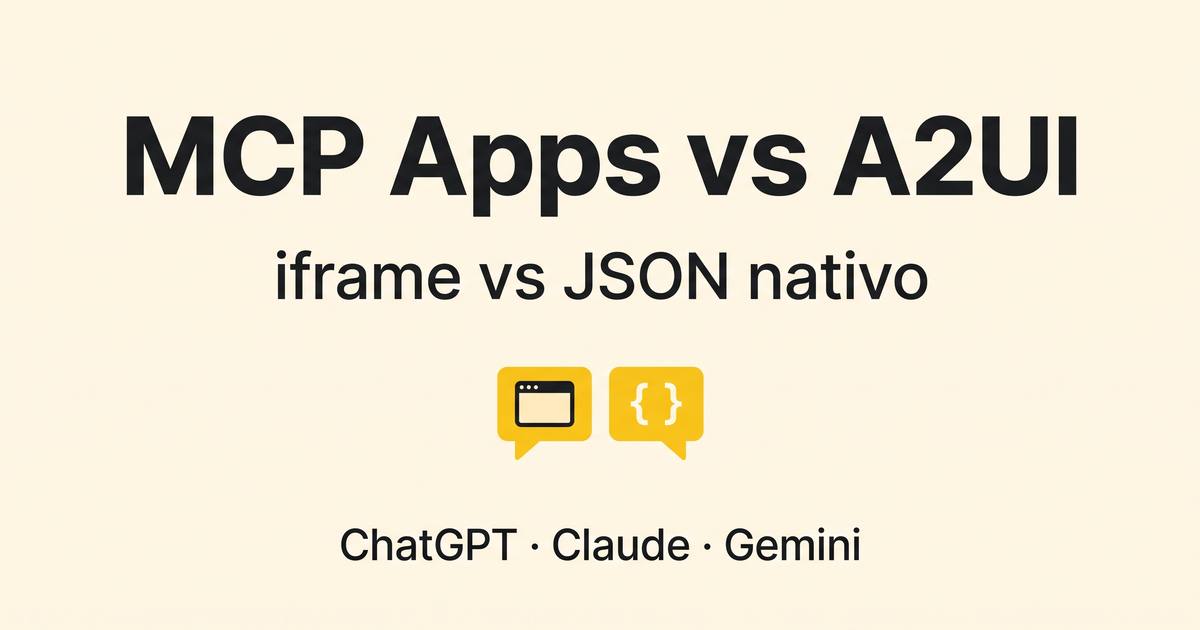MCP Apps vs A2UI: dos protocolos para la interfaz de los agentes de IA